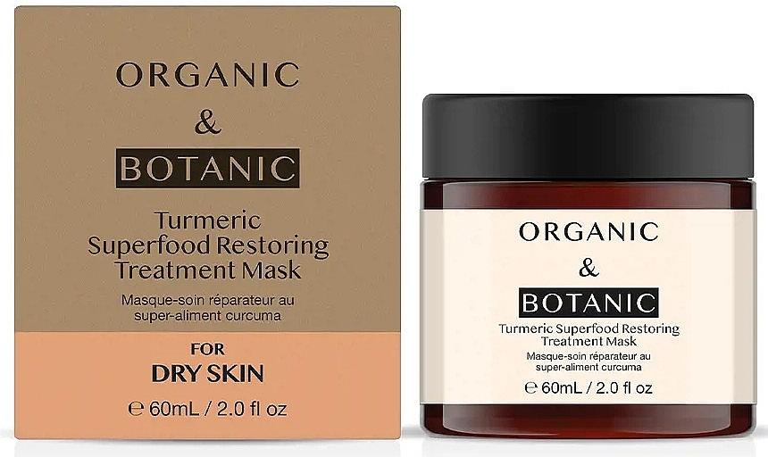 Rewitalizująca maseczka do twarzy z kurkumą - Organic & Botanic Turmeric Superfood Restoring Treatment Mask — Zdjęcie N1
