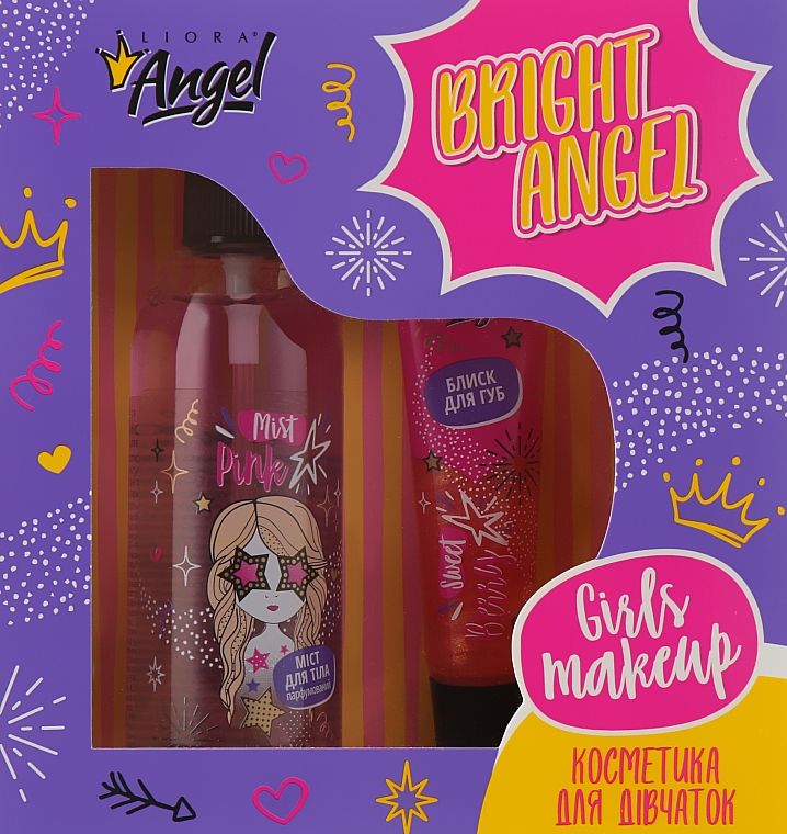 Zestaw kosmetyczny dla dziewczynek - Liora Bright Angel (lip/balm/12ml + b/mist/100ml) — Zdjęcie N1