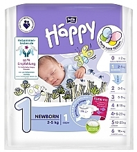 Pieluchy dziecięce Happy Before Newborn 1 (2-5 kg, 1 szt.) - Bella Baby — Zdjęcie N1