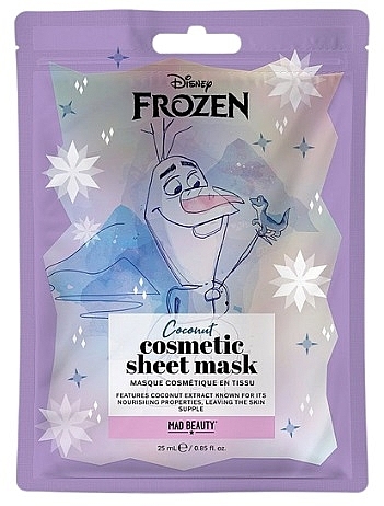 Maska do twarzy Olaf - Mad Beauty Disney Frozen Cosmetic Sheet Mask Olaf — Zdjęcie N1