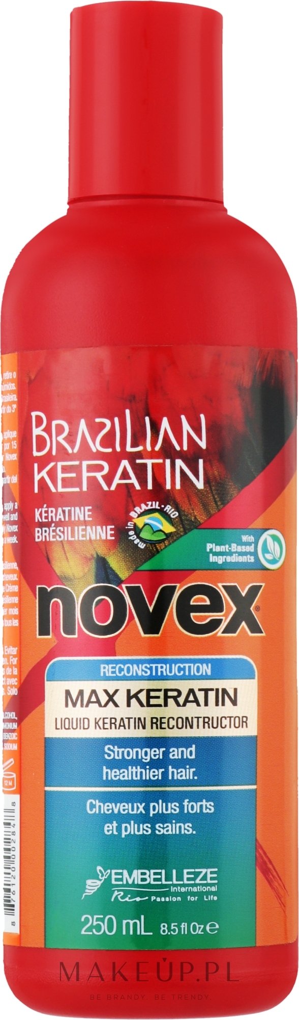 Płynna keratyna do włosów - Novex Brazilian Keratin Max Liquid Keratin — Zdjęcie 250 ml
