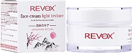 Lekki krem ​​przeciwzmarszczkowy do twarzy - Revox Japanese Ritual Light Face Cream — Zdjęcie N2