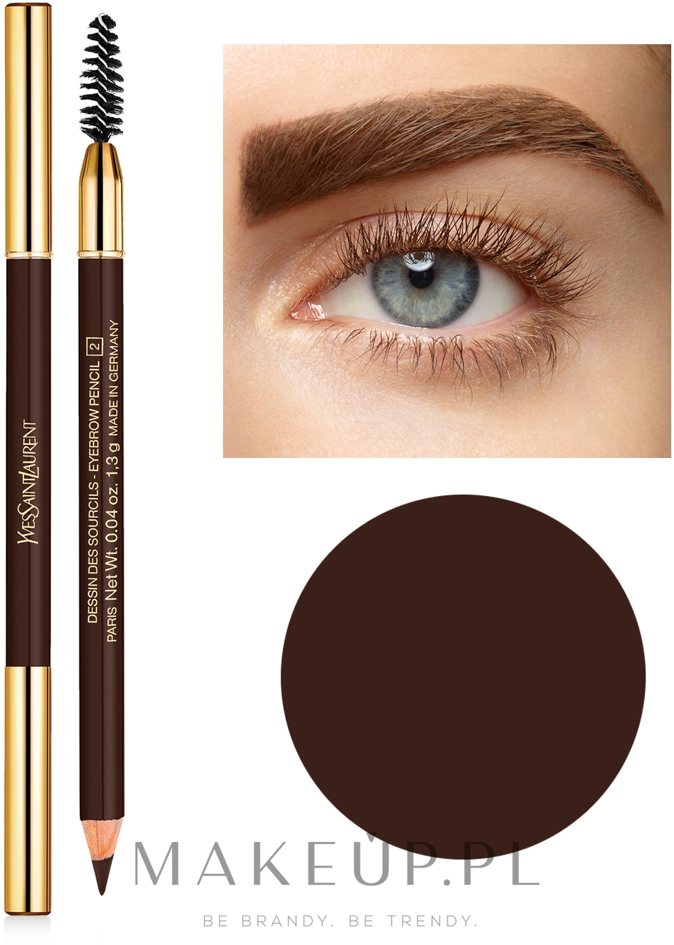 Kredka do brwi - Yves Saint Laurent Dessin des Sourcils Eyebrow Pencil — Zdjęcie 2 - Dark Brown