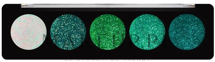 Paleta brokatów do powiek - Profusion Cosmetics Gems Glitter Palette — Zdjęcie Emerald Gems