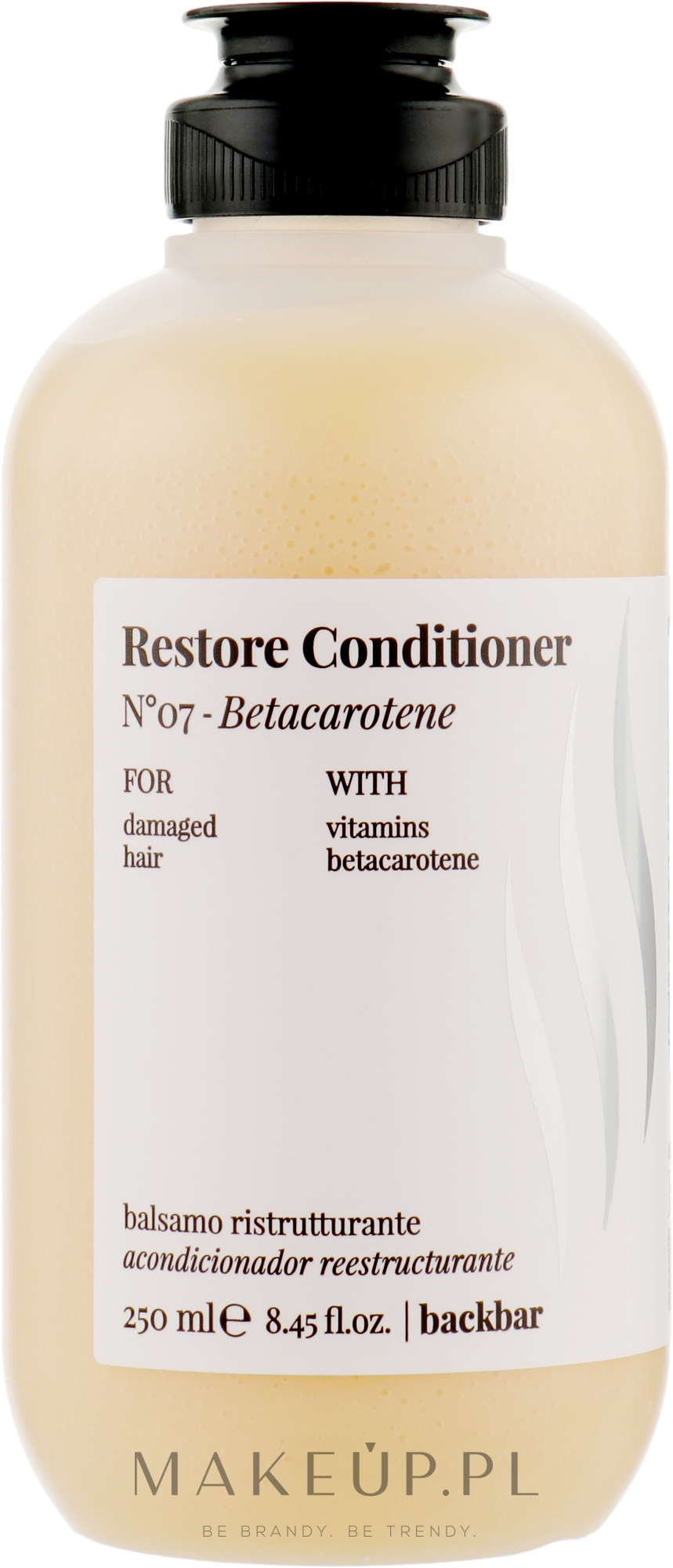 Odżywka do włosów - Farmavita Back Bar No7 Restore Conditioner Betacarotene — Zdjęcie 250 ml