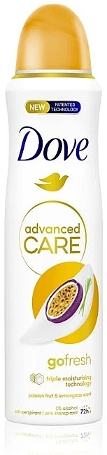Dezodorant-antyperspirant z marakui i trawy cytrynowej - Dove Advanced Care Go Fresh Passion  — Zdjęcie N1