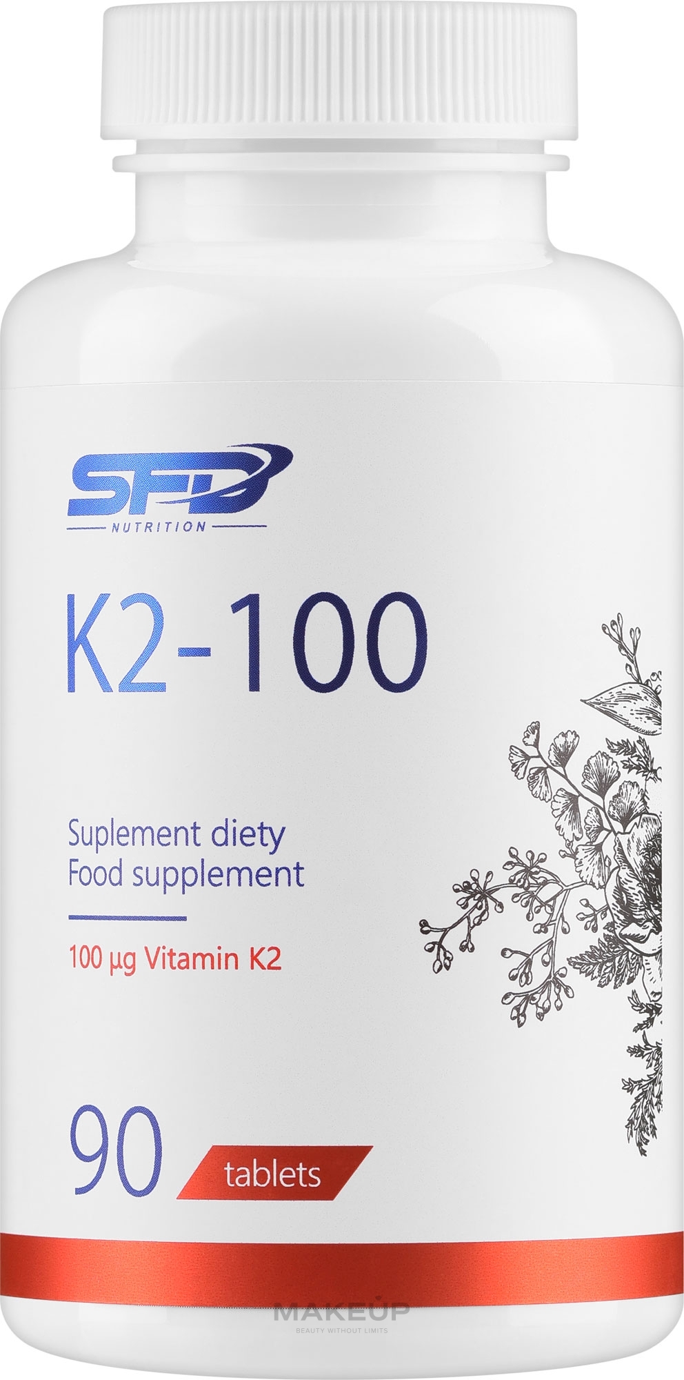 Dodatek do żywności K2 100 - SFD Nutrition K2 100 — Zdjęcie 90 szt.