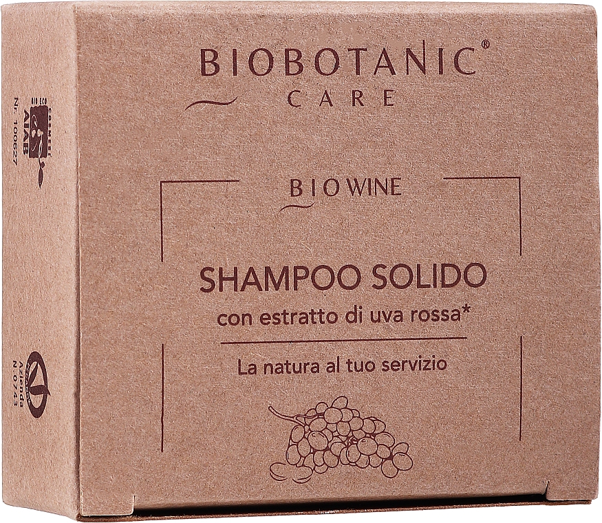 Szampon w kostce do włosów - BioBotanic Biowine Shampoo — Zdjęcie N1