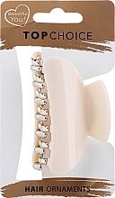 Spinka do włosów krab, 28441, mleczna - Top Choice Hair Claw — Zdjęcie N1