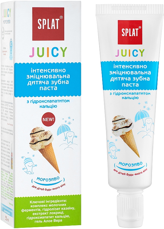 Pasta do zębów dla dzieci Lody śmietankowe - SPLAT Juicy Ice Cream