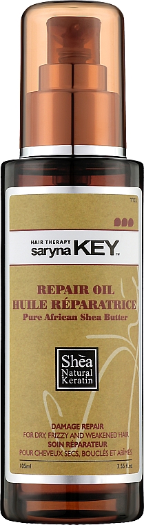 Czysty olej shea do włosów zniszczonych - Saryna Key Damage Repair Pure African Shea Oil