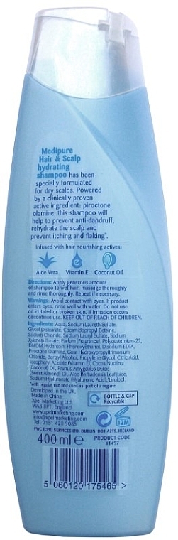 Nawilżający szampon do włosów - Xpel Marketing Ltd Medipure Hair & Scalp Hydrating Shampoo — Zdjęcie N2