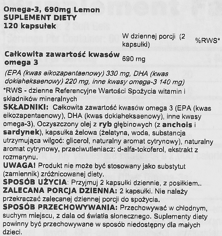 Suplement diety o smaku cytrynowym Omega 3 - Nordic Naturals Omega-3 Lemon — Zdjęcie N3