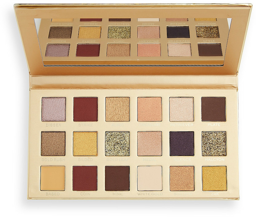 Paleta cieni do powiek - Revolution PRO 24K Gold Eye Shadow Palette — Zdjęcie N2