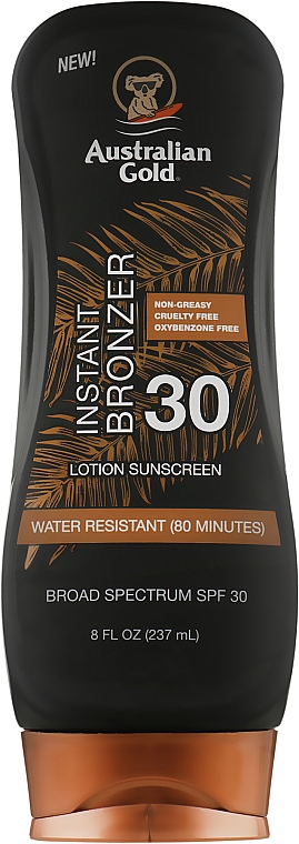 Balsam przeciwsłoneczny do opalania - Australian Gold Lotion Sunscreen Instant Bronzer Spf30 — Zdjęcie N1