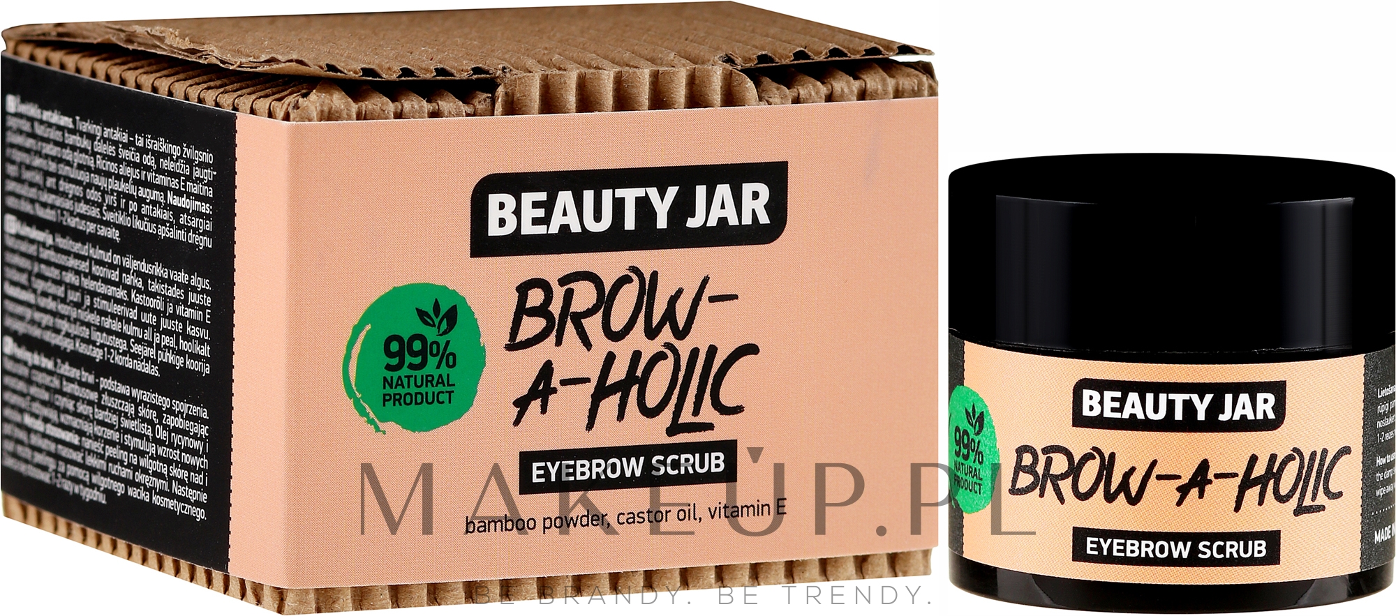 Peeling brwi - Beauty Jar Brow-A-Holic Eyebrow Scrub — Zdjęcie 15 ml