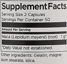 Suplement diety Ekstrakt z maku, 500 mg, 100 szt. - Swanson Maca — Zdjęcie N3