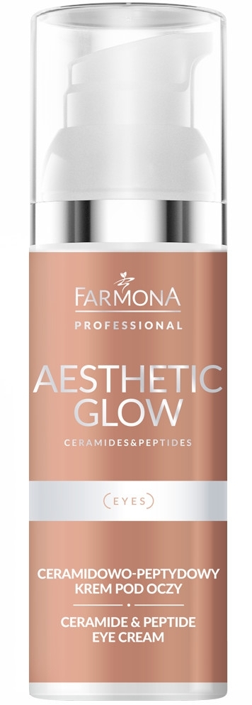 Ceramidowo-peptydowy krem pod oczy - Farmona Professional Aesthetic Glow Ceramide & Peptide Eye Cream — Zdjęcie 50 ml