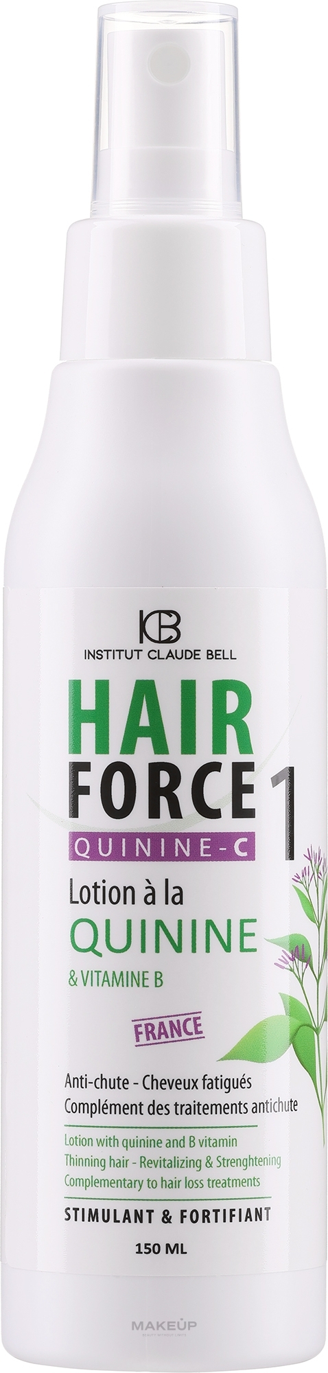 Lotion przeciw wypadaniu włosów z chininą C - Institut Claude Bell Hair Force One Quinine C Lotion — Zdjęcie 150 ml