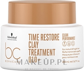 Maska do włosów - Schwarzkopf Professional Bonacure Time Restore Clay Treatment Q10+ — Zdjęcie 200 ml