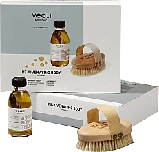 Kup Zestaw - Veoli Botanica Rejuvenating Body (oil 136 g + massage/brush)