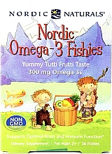 Suplement diety dla dzieci Omega 3, 300 mg - Nordic Naturals Fishies Yummy Tutti Frutti — Zdjęcie N1