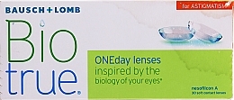 PRZECENA! Soczewki jednodniowe do korekcji astygmatyzmu, SPH +2,75, CYL -1,25, AX 070, 30 szt. - Bausch & Lomb Biotrue® ONEday for Astigmatism * — Zdjęcie N2