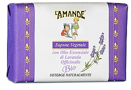 Mydło z lawendą - L'Amande Sapone Vegetale Lavendel Bio Soap — Zdjęcie N1