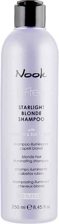 Szampon rozświetlający do włosów blond - Nook Bfree Starlight Blonde Shampoo