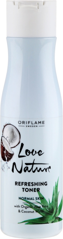 Odświeżający tonik z organicznym aloesem i wodą kokosową - Oriflame Love Nature Refreshing Toner — Zdjęcie N1
