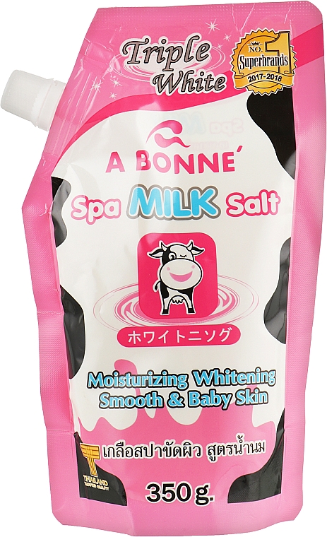 Peeling solny do ciała z proteinami mleka, wybielający - A Bonne Spa Milk Salt Moisturizing Whitening Smooth & Baby Skin — Zdjęcie N3