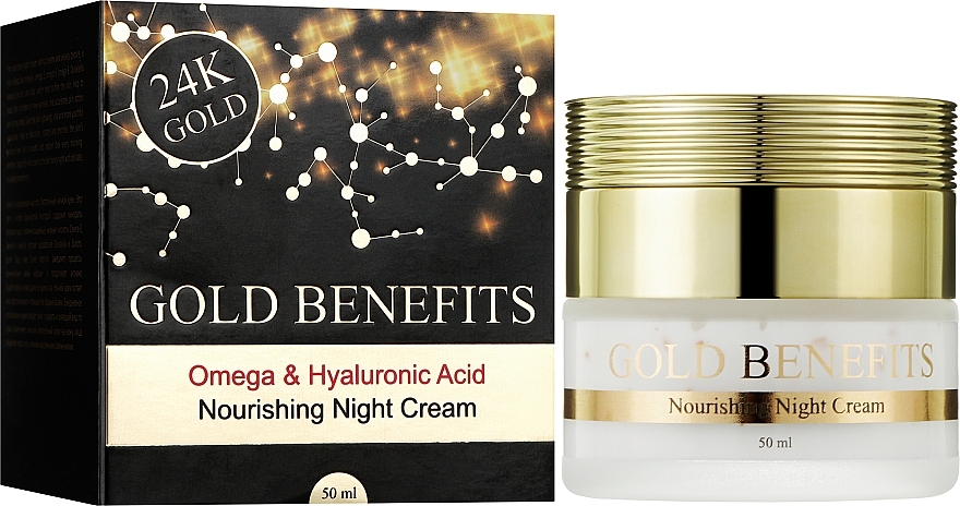 Odżywczy krem na noc - Sea of Spa 24K Gold Gold Benefits Omega & Hyaluronic Acid Nourishing Night Cream — Zdjęcie N2