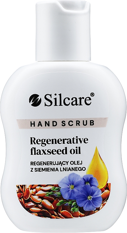 Regenerujący peeling do rąk z olejkiem z siemienia lnianego - Silcare Hand Scrub Regenerative Flaxseed Oil — фото N1
