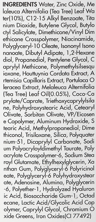 Filtr przeciwsłoneczny do twarzy - Dr. Ceuracle Tea Tree Purifine Green Up Sun SPF50+ PA++++ — Zdjęcie N3