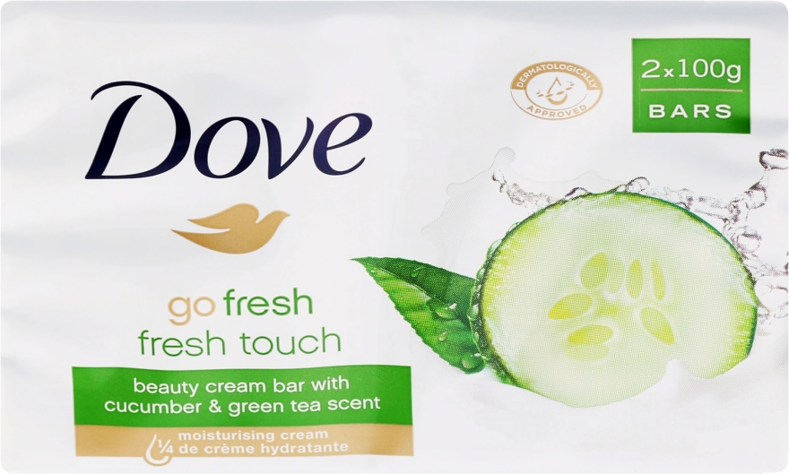 Kremowe mydło do ciała - Dove Go Fresh Fresh Touch Cream Bar With Cucumber & Green Tea Scent — Zdjęcie N1