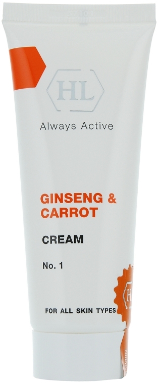 Nawilżający krem do twarzy Żeń-szeń i marchewka - Holy Land Cosmetics Ginseng & Carrot Cream — Zdjęcie N1
