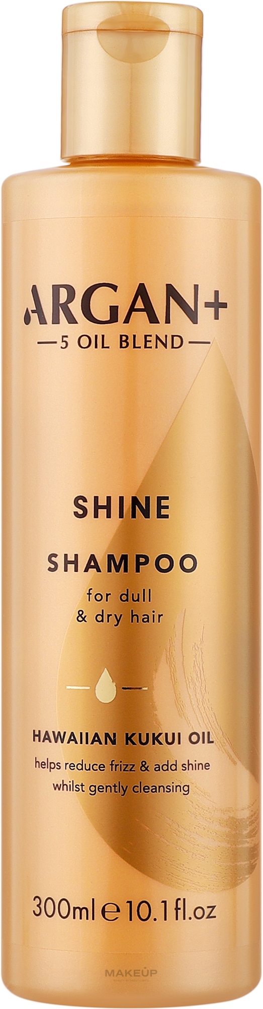 Szampon nabłyszczający do włosów suchych i matowych - Argan+ Shine Shampoo Hawaiian Kukui Oil — Zdjęcie 300 ml