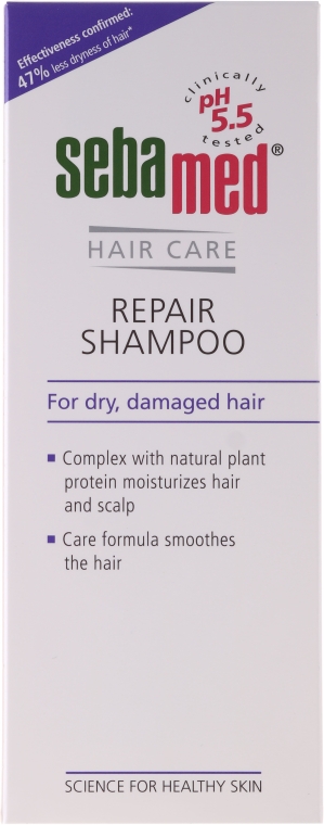 Szampon do włosów suchych, osłabionych i zniszczonych - Sebamed Classic Repair Shampoo — Zdjęcie N1