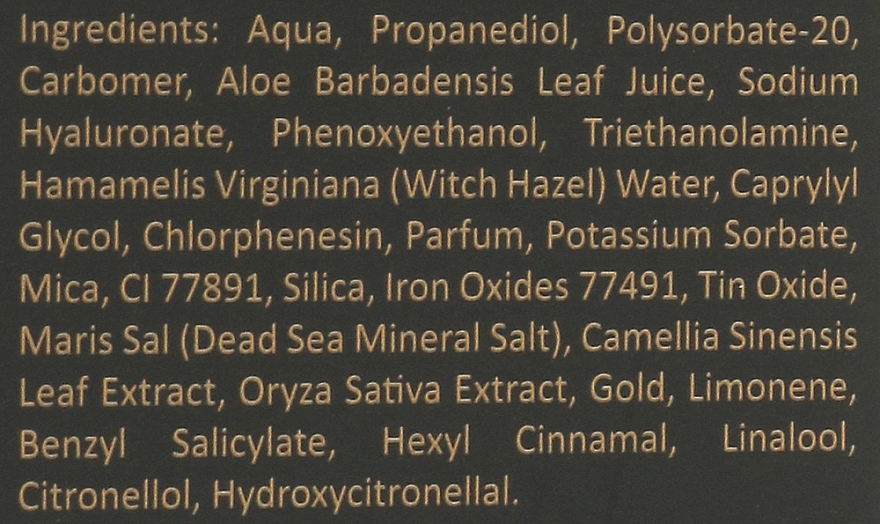 Serum w sprayu do twarzy z olejkiem różanym - Sea of Spa Gold Benefits Green Tea Extract & Hyaluronic Acid Face & Eye Serum — Zdjęcie N4