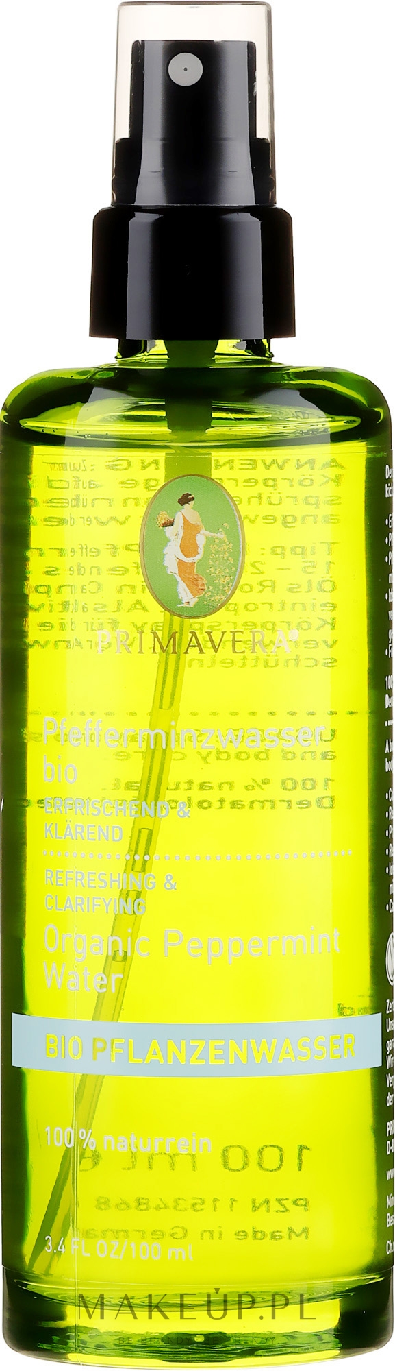Organiczny hydrolat z mięty pieprzowej - Primavera Organic Water — Zdjęcie 100 ml