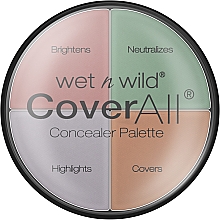 Paletka korygująca do twarzy - Wet N Wild Fragrances Coverall Correcting Palette Color — Zdjęcie N1