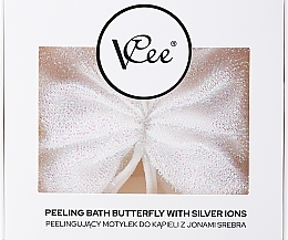 Peelingująca gąbka z jonami srebra - VCee Peeling Bath Butterfly With Silver Ions — Zdjęcie N1