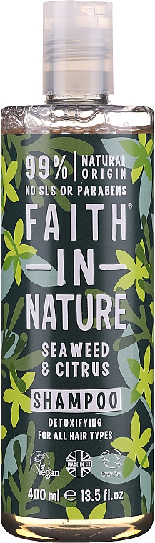 Szampon do wszystkich rodzajów włosów Wodorosty i cytrusy - Faith In Nature Seaweed & Citrus Shampoo — Zdjęcie N1