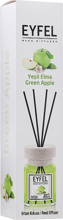 Dyfuzor zapachowy Zielone jabłko - Eyfel Perfume Reed Diffuser Green Apple — Zdjęcie N3