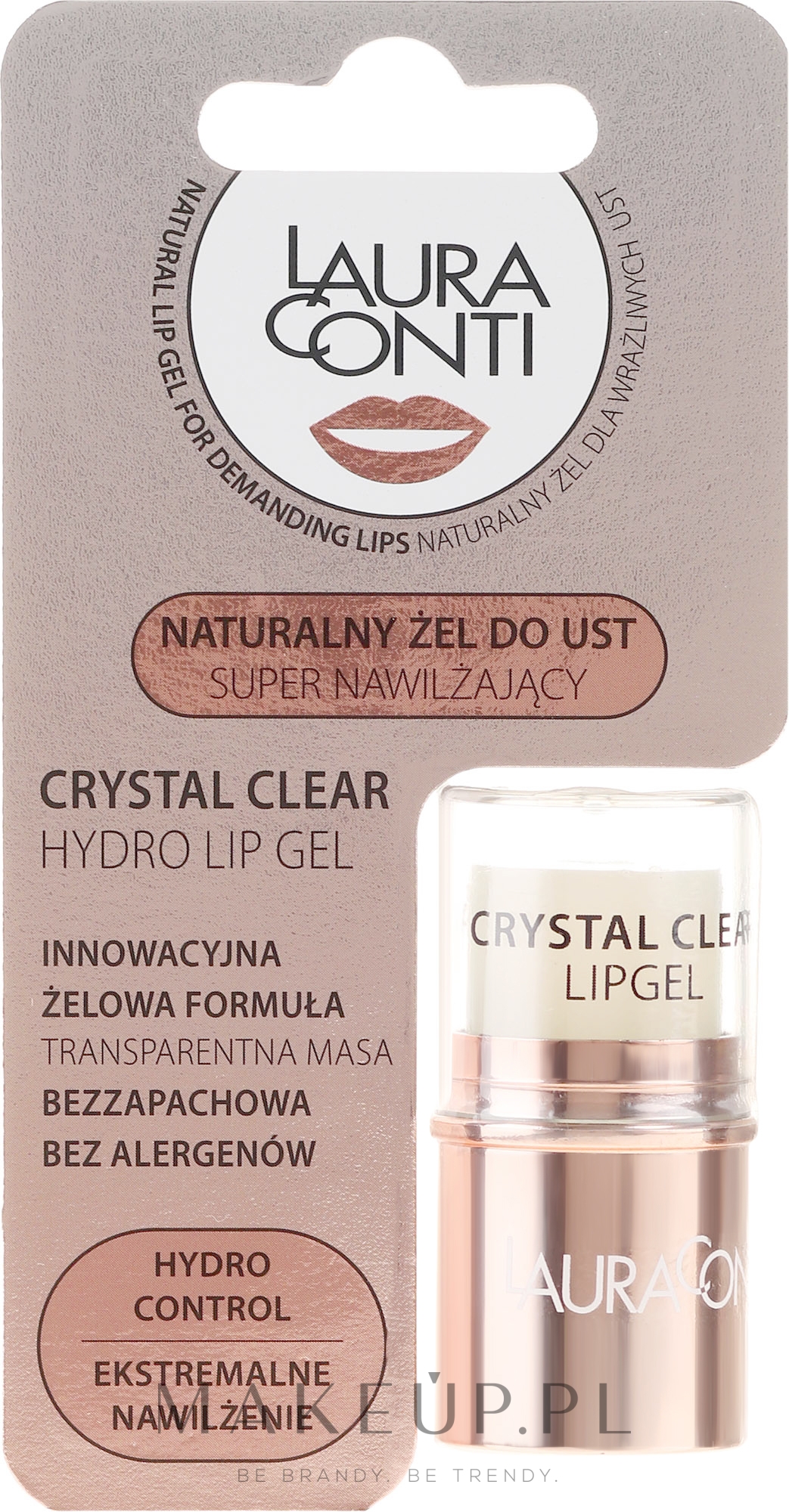 Super nawilżający żel do ust - Laura Conti Crystal Clear Hydro Lip Gel — Zdjęcie 5.5 g