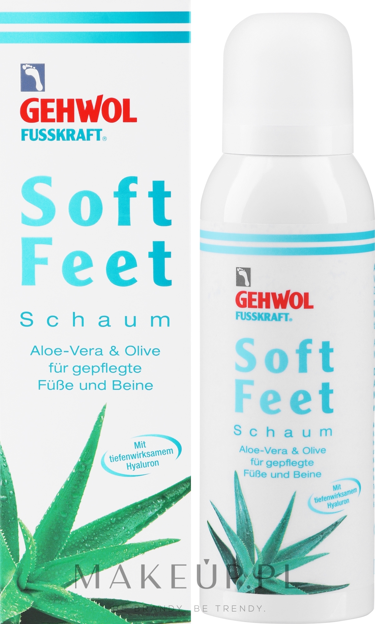 Pianka z kwasem hialuronowym Aloes i oliwa z oliwek - Gehwol Fusskraft Soft Feet Foam  — Zdjęcie 125 ml
