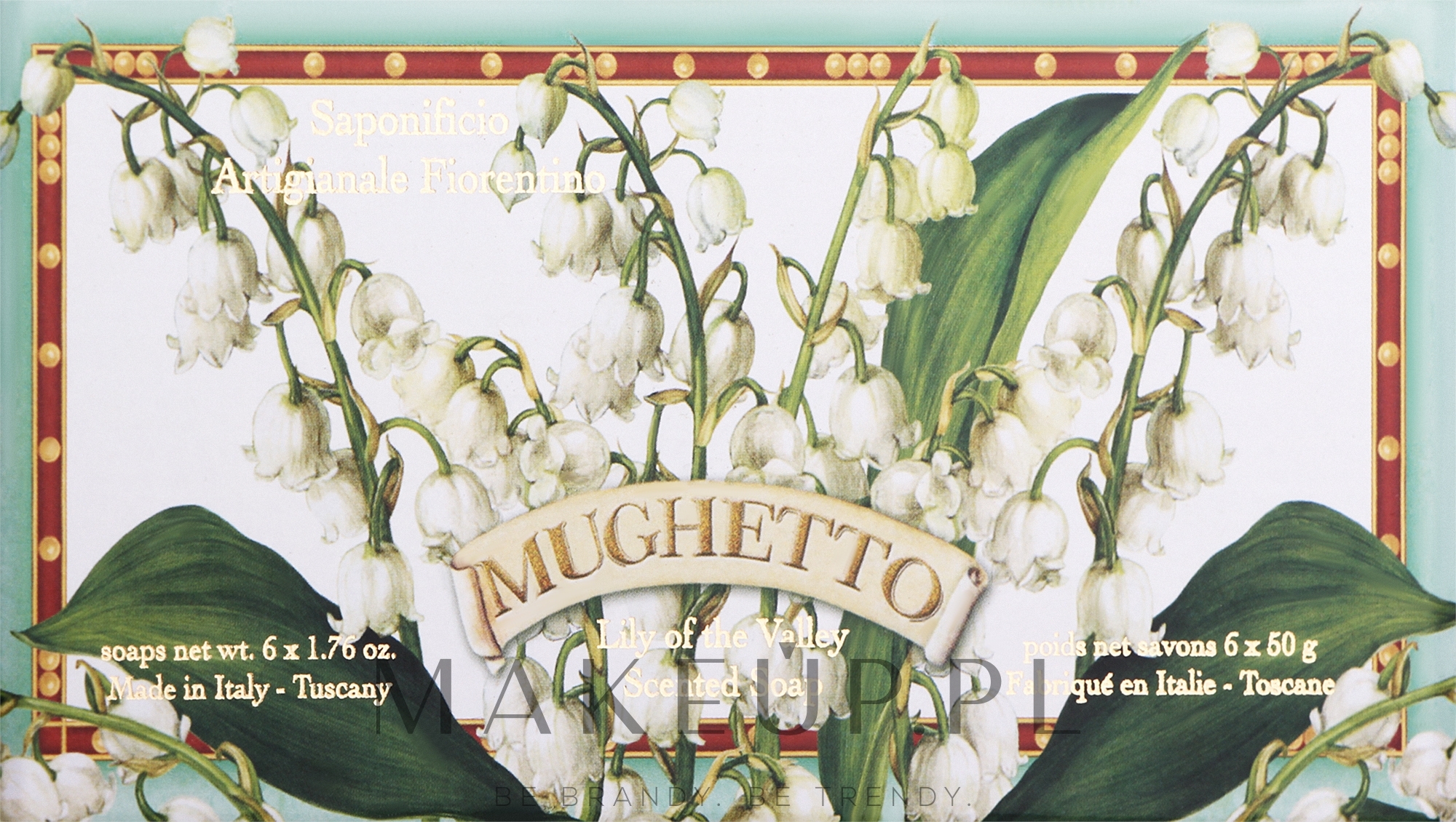 Zestaw mydeł w kostce Konwalia - Saponificio Artigianale Fiorentino Lily Of The Valley (6 x soap 50 g) — Zdjęcie 6 x 50 g