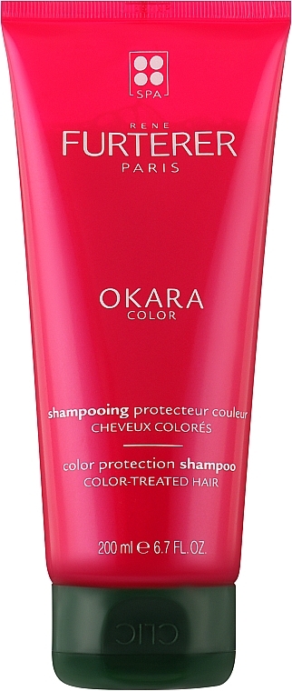 Szampon chroniący kolor włosów farbowanych - René Furterer Okara Color Protection Shampoo — Zdjęcie N1