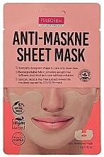 Maska w płachcie na dolną część twarzy - Purederm Anti-Maskne Sheet Mask — Zdjęcie N1