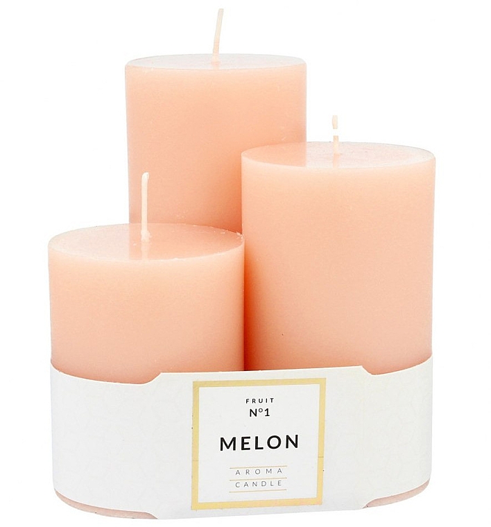 Zestaw świec zapachowych - Artman Glass Classic Perfume №1 Melon Candle (candle/3pc) — Zdjęcie N1